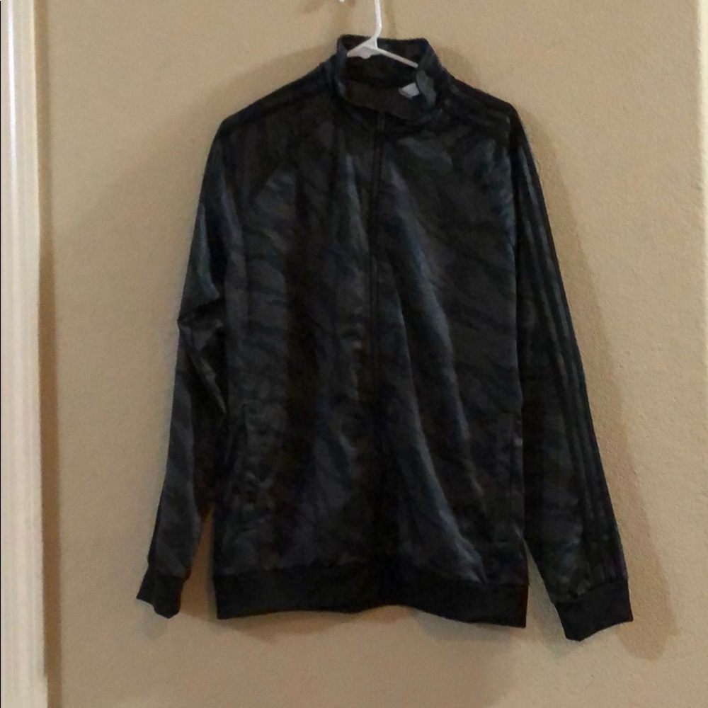 Adidas Dark Gray Tiger Stripe Jacket